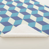 Naadloos patroon  kubuskunst, abstract illust sherpa deken (3/4)