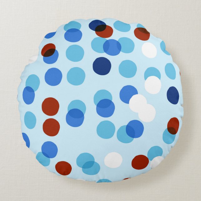 Naadloos patroon met abstracte doedelversiering, d rond kussen (Voorkant)