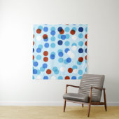 Naadloos patroon met abstracte doodle-versiering,  wandkleed (In situ)