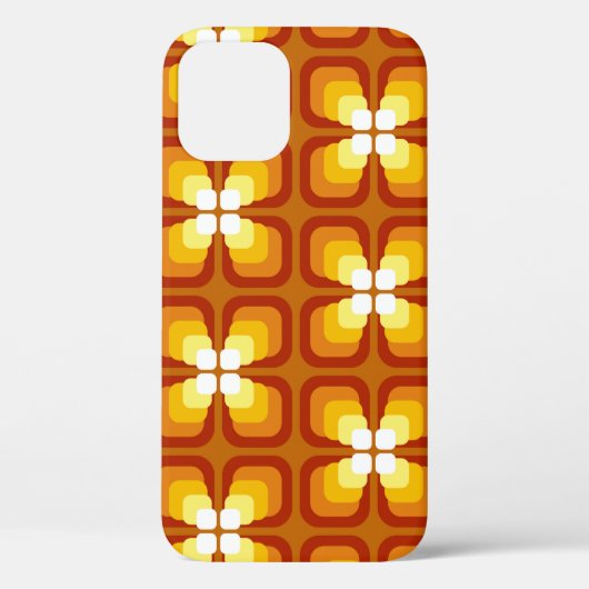 Naadloos patroon met abstracte florale elementen e Case-Mate iPhone case (Achterkant)