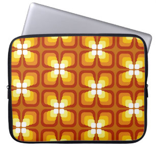 Naadloos patroon met abstracte florale elementen e laptop sleeve