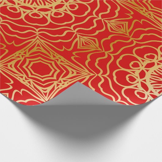 Naadloos  patroon met abstracte florale en cadeaupapier (Hoek)