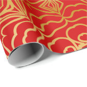 Naadloos  patroon met abstracte florale en cadeaupapier (Rol Hoek)