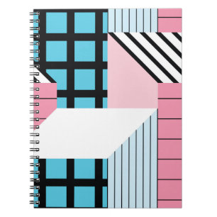 Naadloos patroon met abstracte geometrische vormen notitieboek