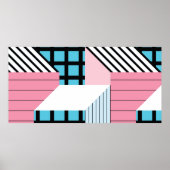 Naadloos patroon met abstracte geometrische vormen poster (Voorkant)