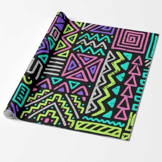 naadloos patroon met abstracte lijnen. geometrisch cadeaupapier (Uitgerold)