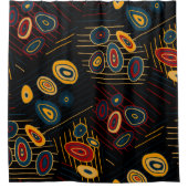 Naadloos patroon met abstracte moderne doedels. Br Douchegordijn (Voorkant)