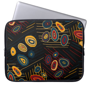 Naadloos patroon met abstracte moderne doedels. Br Laptop Sleeve