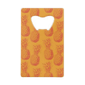 Naadloos patroon met anananassen creditkaart flessenopener (Achterkant)