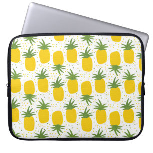 Naadloos patroon met anananassen. Gele anananas Laptop Sleeve