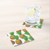 Naadloos patroon met anananassen kartonnen onderzetters (Insitu)