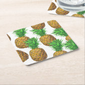 Naadloos patroon met anananassen kartonnen onderzetters (Schuin)