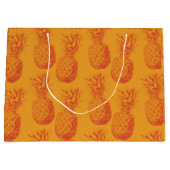 Naadloos patroon met anananassen large cadeautasje (Voorkant)