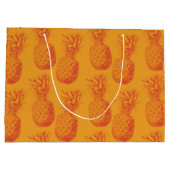 Naadloos patroon met anananassen large cadeautasje (Achterkant)