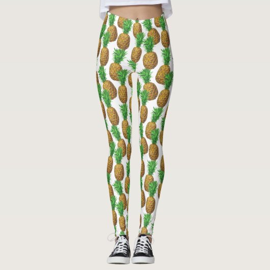 Naadloos patroon met anananassen leggings (Voorkant)