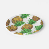 Naadloos patroon met anananassen papieren bordje (Gekanteld)