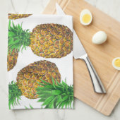 Naadloos patroon met anananassen theedoek (Quarter Fold)