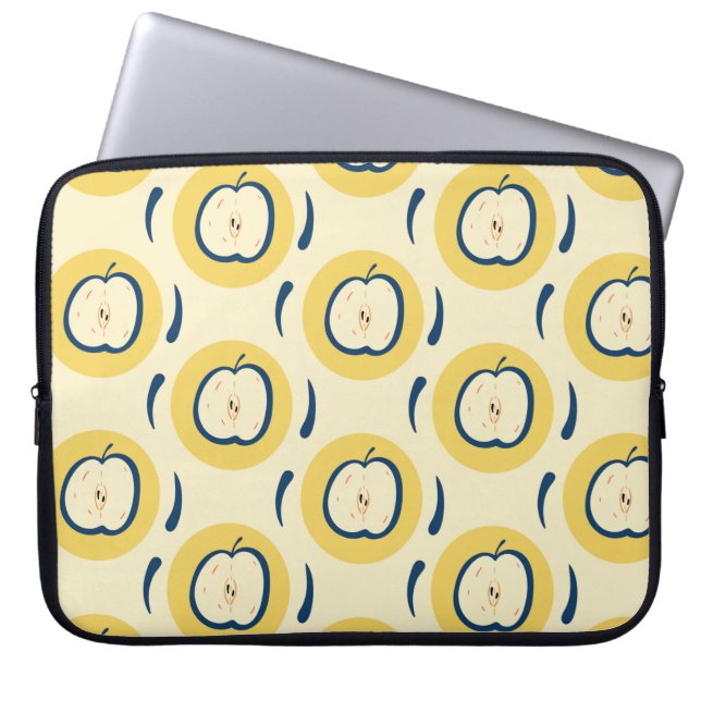  naadloos patroon met appel.  laptop sleeve (Voorkant)