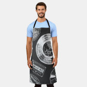 Naadloos patroon met audio- en videodragers. Vi Schort (Gedragen)