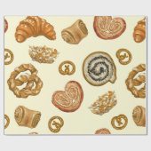 Naadloos patroon met bakkerijproduct cadeaupapier (Vlak)