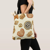 Naadloos patroon met bakkerijproduct tote bag (Dichtbij)