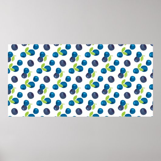 Naadloos patroon met bessen poster (Voorkant)