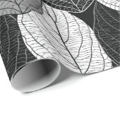 Naadloos patroon met bladeren. met de hand getrokk cadeaupapier (Rol Hoek)