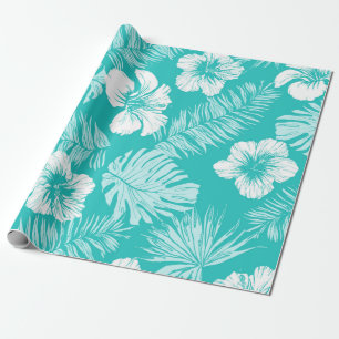 Naadloos  patroon met bladeren van de tropische p cadeaupapier