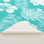 Naadloos patroon met bladeren van de tropische p sherpa deken (3/4)