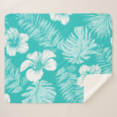 Naadloos patroon met bladeren van de tropische p sherpa deken (Voorkant (horizontaal))