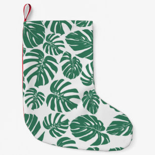 Naadloos patroon met bladeren van Monstera. Decora Kleine Kerstsok