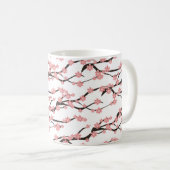 Naadloos patroon met bloeiende kerrie op een wit b koffiemok (Voorkant rechts)