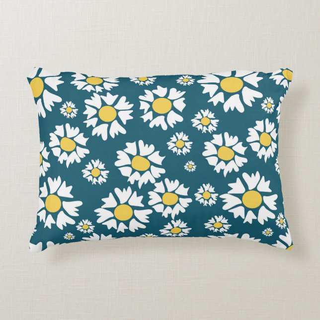 Naadloos patroon met bloemen accent kussen (Voorkant)