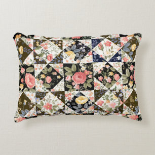 naadloos patroon met bloemen accent kussen
