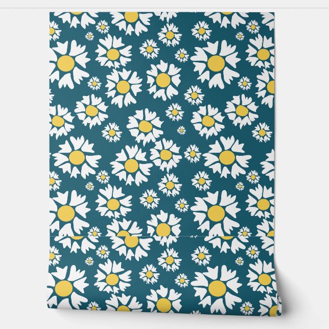 Naadloos patroon met bloemen behang (Afrollen)