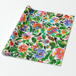 Naadloos patroon met bloemen cadeaupapier