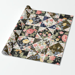 naadloos patroon met bloemen cadeaupapier