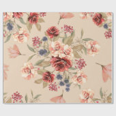 Naadloos patroon met bloemen en bladeren. Floral p Cadeaupapier (Vlak)