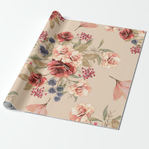 Naadloos patroon met bloemen en bladeren. Floral p Cadeaupapier