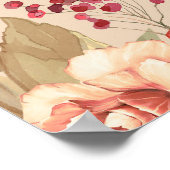 Naadloos patroon met bloemen en bladeren. Floral p Poster (Hoek)