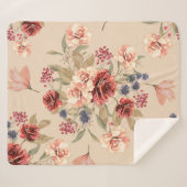 Naadloos patroon met bloemen en bladeren. Floral p Sherpa Deken (Voorkant (horizontaal))