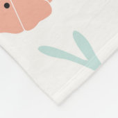 naadloos patroon met bloemen en bloemelementen, fleece deken (Hoek)