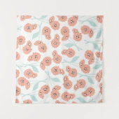 naadloos patroon met bloemen en bloemelementen, wandkleed (Voorkant (horizontaal))