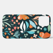 Naadloos patroon met bloemen en vlinders Case-Mate iPhone case (Achterkant (horizontaal))