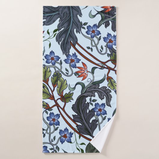 Naadloos patroon met bloemen in de kunstdecostijl. badhanddoek (Badhanddoek)