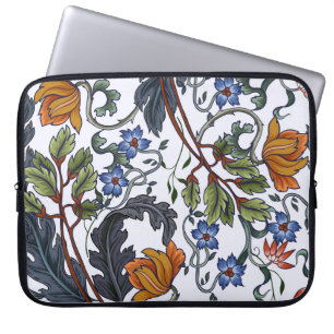 Naadloos patroon met bloemen in de kunstdecostijl. laptop sleeve