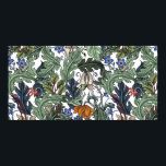 Naadloos patroon met bloemen in de kunstdecostijl. poster<br><div class="desc">Naadloos patroon met bloemen in de kunstdecostijl. Moderne trendy print</div>