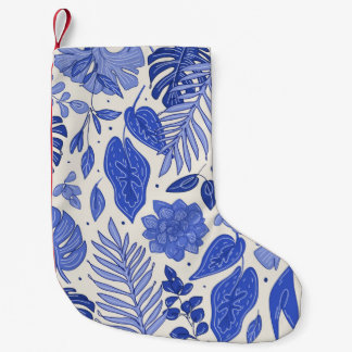 Naadloos patroon met bloemen kleine kerstsok