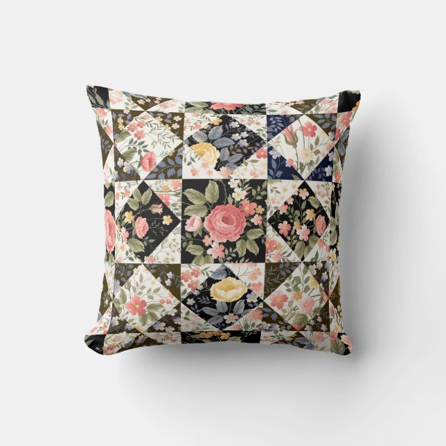 naadloos patroon met bloemen kussen (Voorkant)