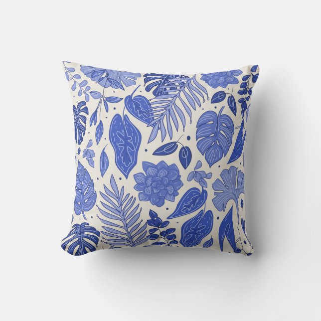 Naadloos patroon met bloemen kussen (Voorkant)